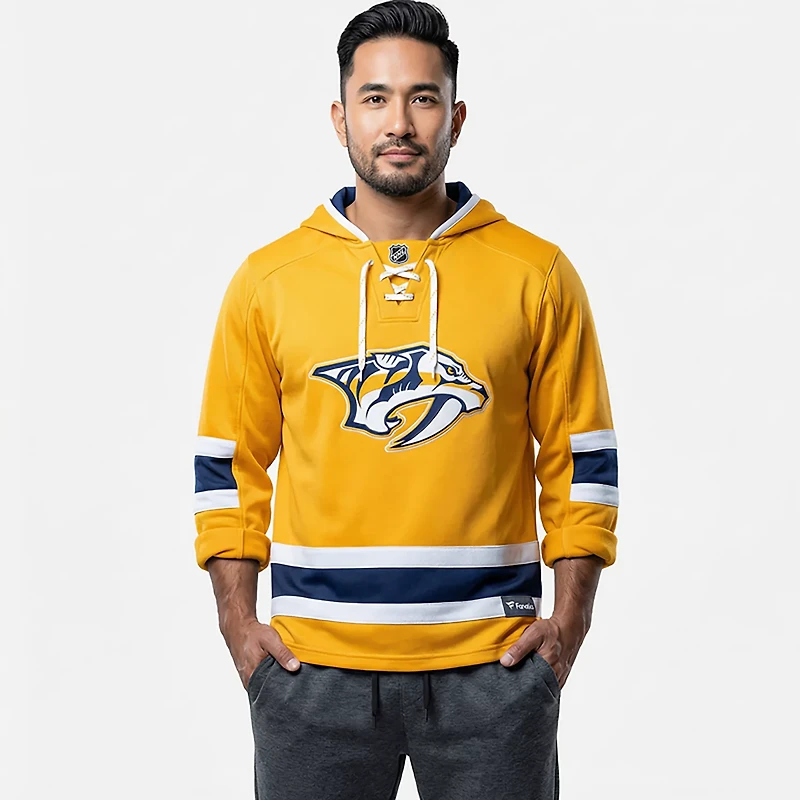 Fanatics Men's Nashville Predators Prime Time Fleece Lace Up Hoodie