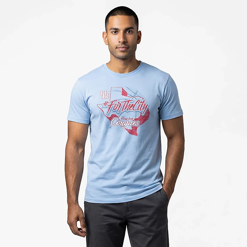 47 Houston Blue For The City State Franklin T-shirt