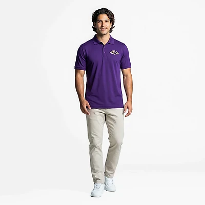 Antigua Men's Baltimore Ravens Legacy Pique Short Sleeve Polo Shirt