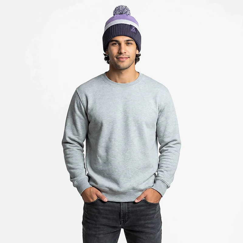 Nike Adults' Kansas State University Wildcats Lavender Club Stripe Beanie