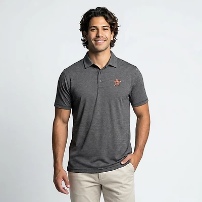 Antigua Men's Houston Astros Scheme Short Sleeve Polo