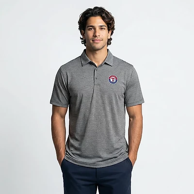 Antigua Men's Texas Rangers Scheme Short Sleeve Polo