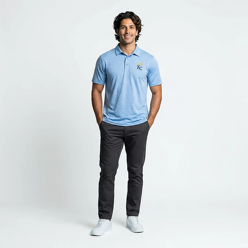 Antigua Men's Kansas City Royals Par 3 Short Sleeve Polo Shirt