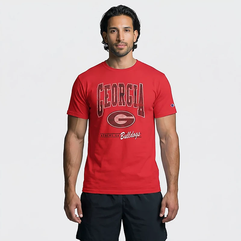 Champion Men's Georgia Big Logo Stadium T-shirt
