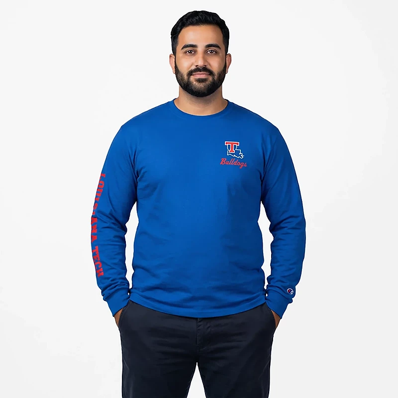 Champion Men's Louisiana Tech 3 Hits Stadium Long Sleeve T-shirt