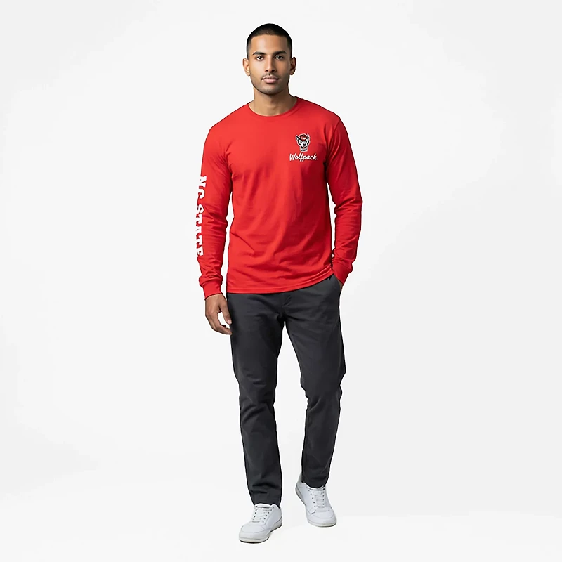 Champion Men's NC State 3 Hits Stadium Long Sleeve T-shirt