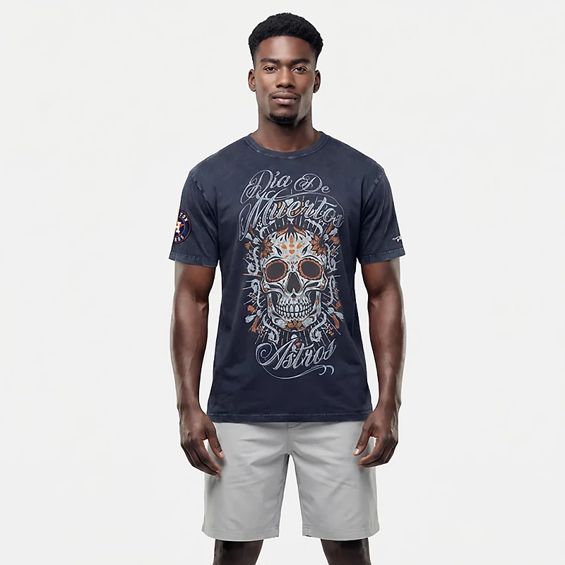 Pro Standard Men's Houston Astros Eternal Skull Enzyme T-shirt