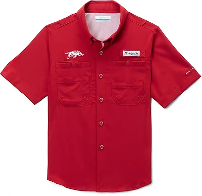 Columbia Sportswear Kids' University of Arkansas CLG Tamiami Button Up Shirt