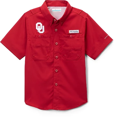 Columbia Sportswear Kids' University of Oklahoma CLG Tamiami Button Up Shirt