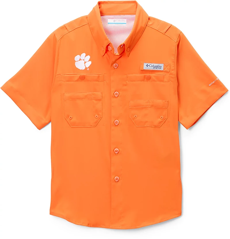 Columbia Sportswear Kids' Clemson University CLG Tamiami Button Up Shirt