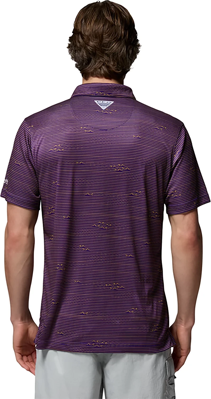 Columbia Sportswear Men's Louisiana State University CLG Super Terminal Tackle Polo Shirt
