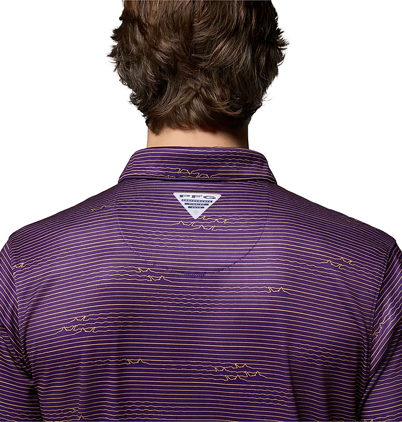 Columbia Sportswear Men's Louisiana State University CLG Super Terminal Tackle Polo Shirt