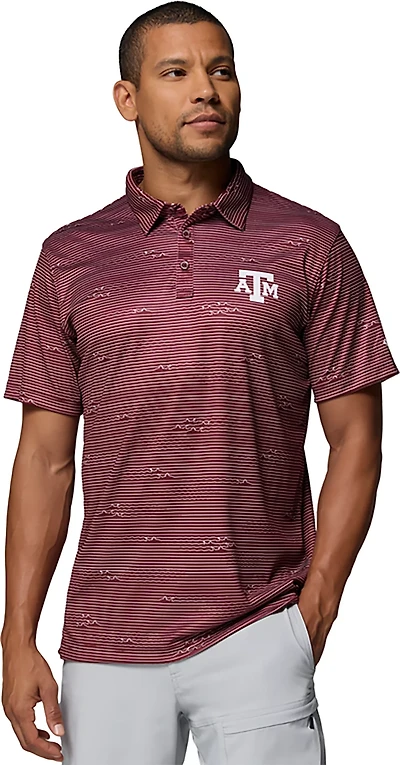 Columbia Sportswear Men's Texas A&M University CLG Super Terminal Tackle Polo Shirt