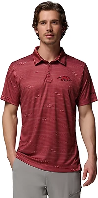 Columbia Sportswear Men's University of Arkansas CLG Super Terminal Tackle Polo Shirt