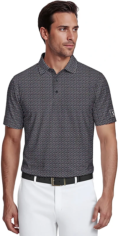 PGA Tour Men's Short Sleeve Confetti Geo Printed Polo