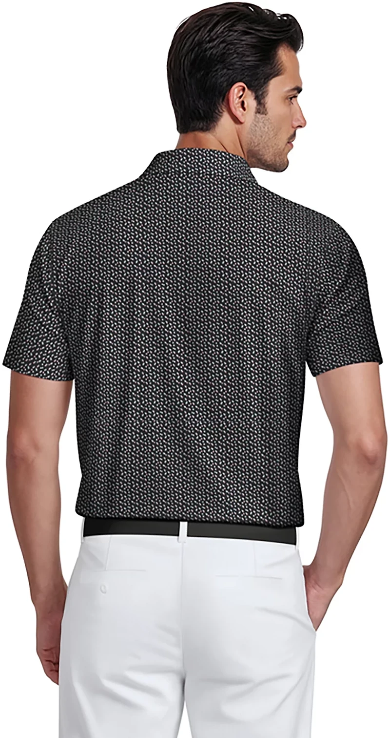 PGA Tour Men's Short Sleeve Confetti Geo Printed Polo