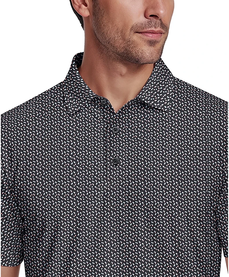PGA Tour Men's Short Sleeve Confetti Geo Printed Polo