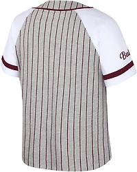 Colosseum Athletics Women's Mississippi State University This Feeling Baseball Stripe Knit Top