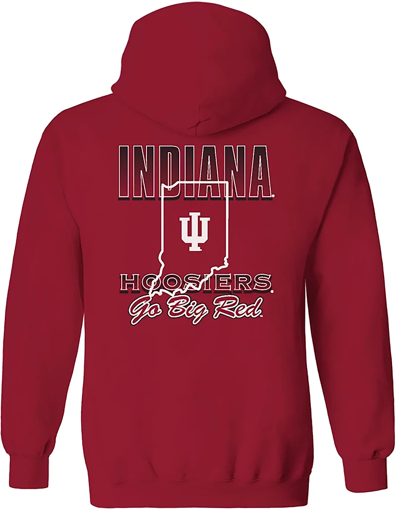 The Victory Men's Indiana University Go Big Red State DS Fleece Hoodie
