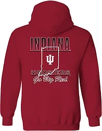The Victory Men's Indiana University Go Big Red State DS Fleece Hoodie