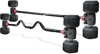 PRCTZ Modular Training Straight and Curl Barbell Converter Combo
