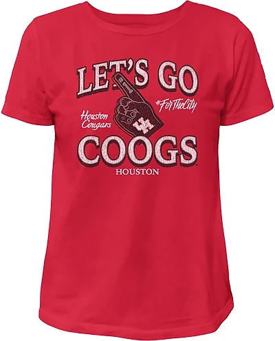 Retro Brand Women's University of Houston Foam Finger Boxy T-shirt