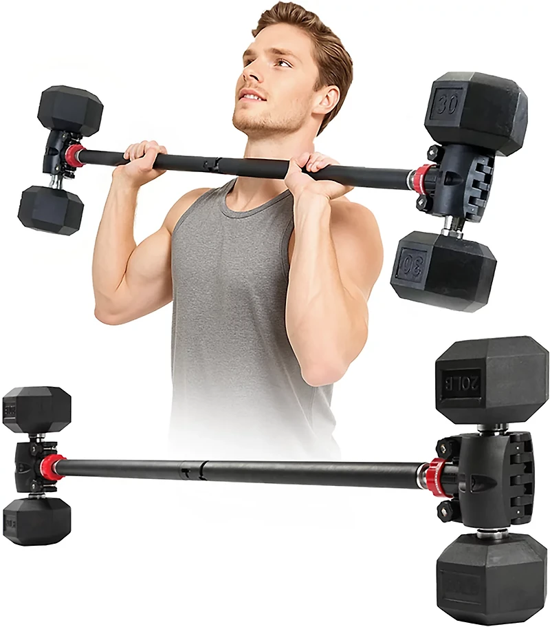 PRCTZ Modular Training Straight and Curl Barbell Converter Combo