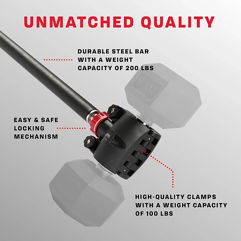 PRCTZ Modular Training Straight and Curl Barbell Converter Combo