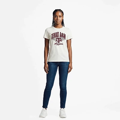 WILDCAT Retro Women's Texas A&M Aggies Brand Vintage Crop Short Sleeve T-shirt