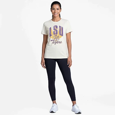WILDCAT Retro Women's LSU Tigers Brand Vintage Crop Short Sleeve T-shirt