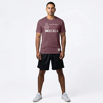 WILDCAT RETRO Men's Texas A&M Block Mascot T-shirt