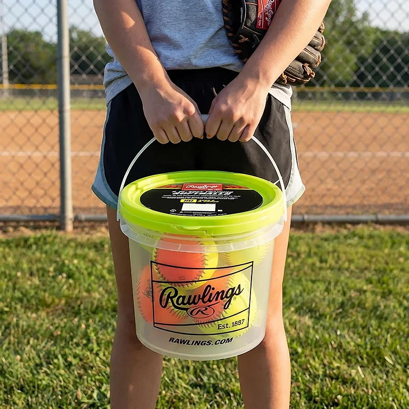 Rawlings 8U 10 in Practice Fastpitch Softball Bucket 6-Pack