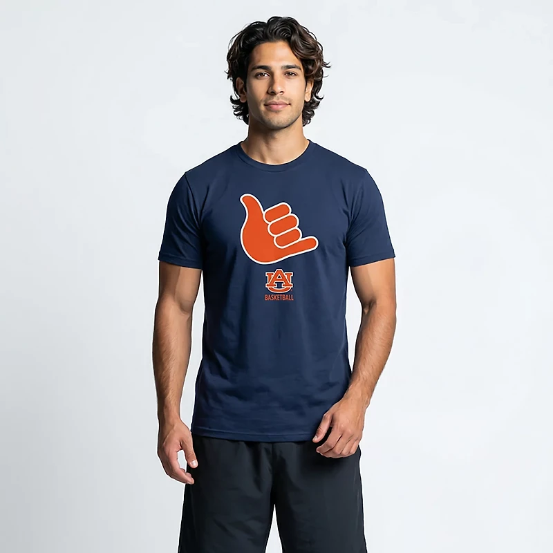 BreakingT Men's Auburn Tigers Basketball Hand Sign Short Sleeve T-shirt