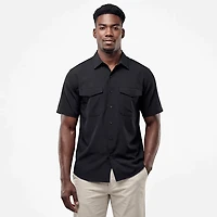 Antigua Men's New Orleans Saints Gameday Scatter Print Fishing Shirt