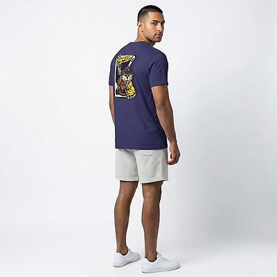 Image One Men's LSU Tigers Baseball Card Mascot Short Sleeve T-shirt