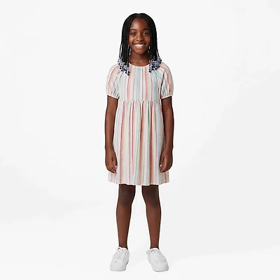 BCG Girls' Puff Sleeve Printed Dress