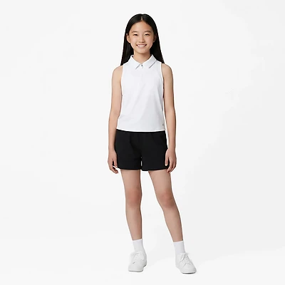BCG Girls' Tennis Swing 1/4 Zip Sleeveless Polo Shirt