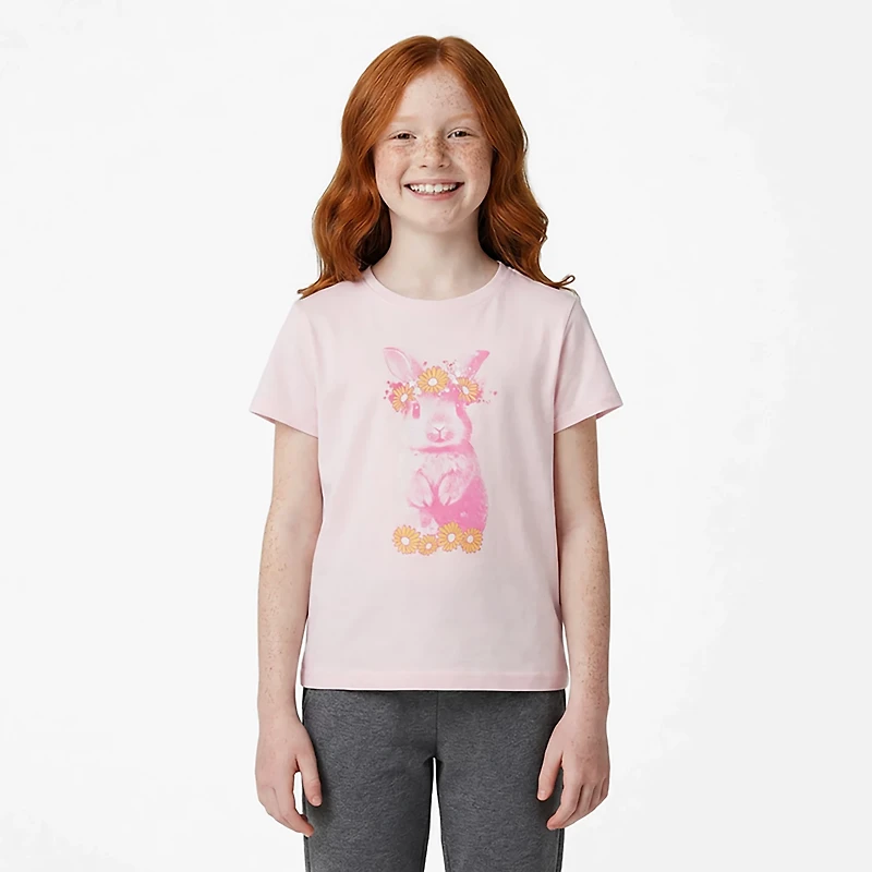 BCG Girls' Lifestyle Cotton Daisy Bunny T-shirt