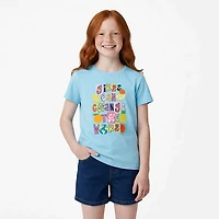 BCG Girls' Lifestyle Cotton Funky World T-shirt