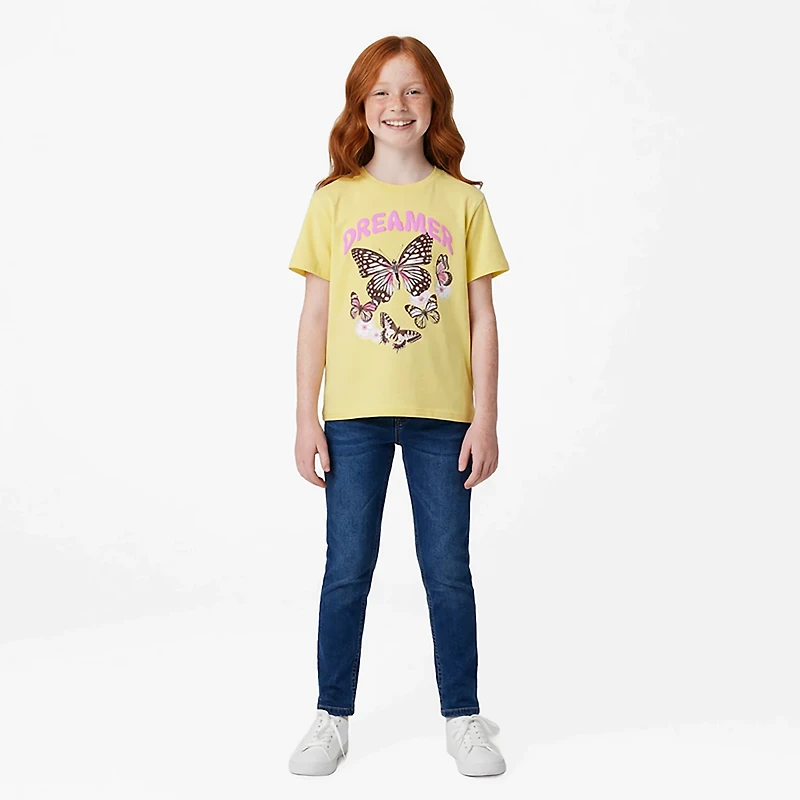 BCG Girls' Cotton Boxy Graphic T-shirt