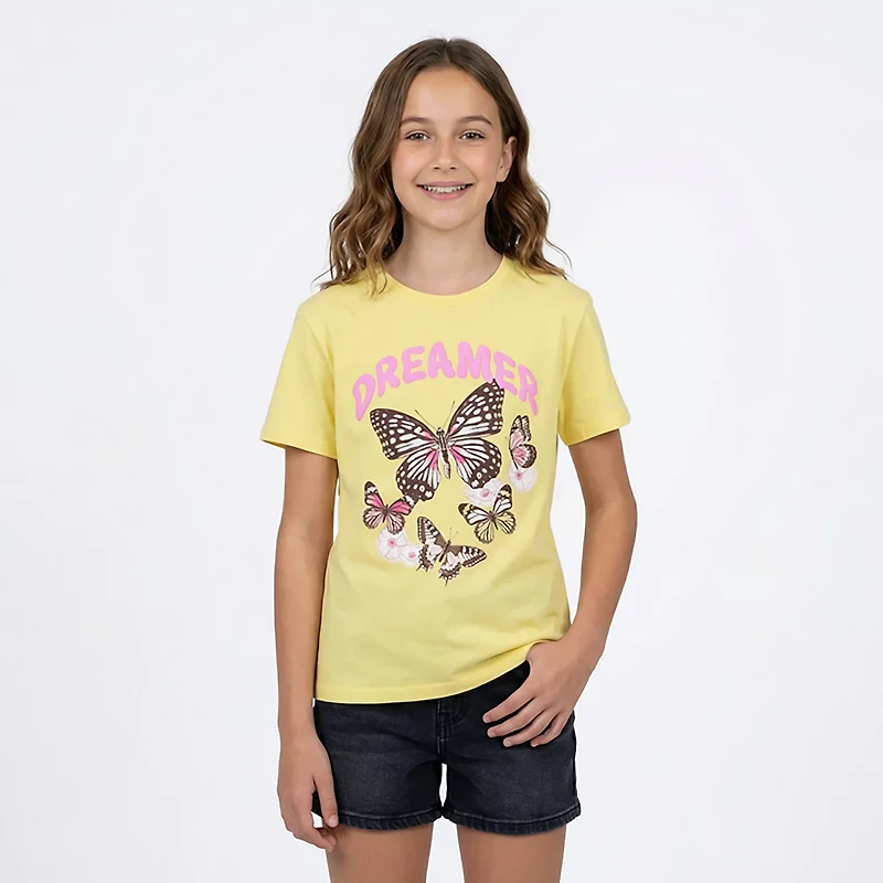 BCG Girls' Cotton Boxy Graphic T-shirt