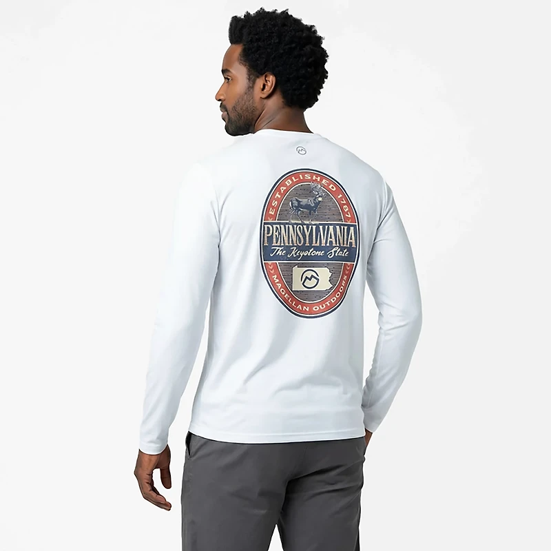 Magellan Outdoors Men's Local State Pennsylvania Graphic Crew Long Sleeve T-shirt