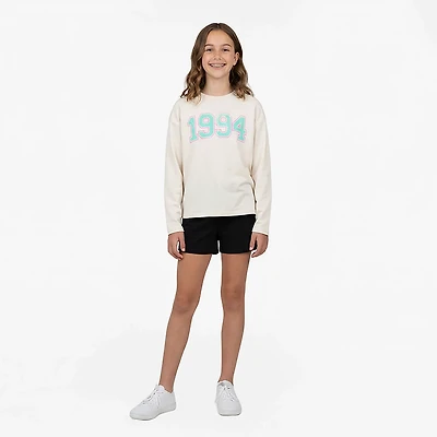 BCG Girls' Drop Shoulder Long Sleeve Graphic T-shirt