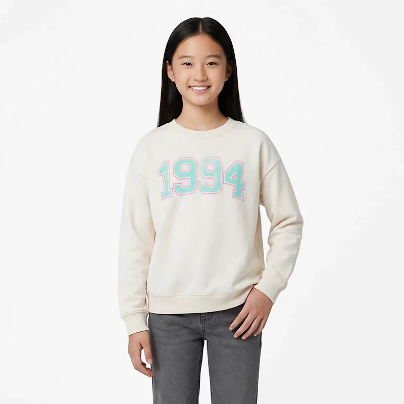 BCG Girls' Drop Shoulder Long Sleeve Graphic T-shirt
