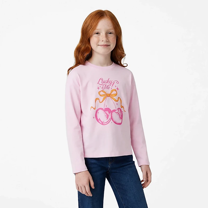 BCG Girls' Drop Shoulder Long Sleeve Graphic T-shirt