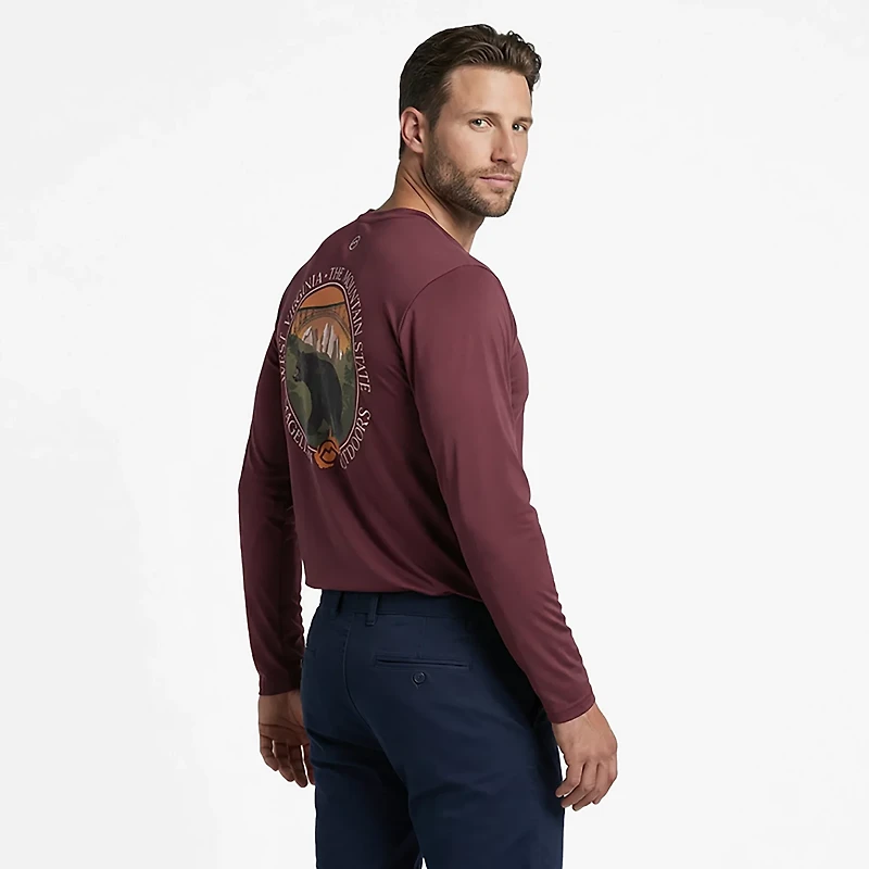 Magellan Outdoors Men's Local State West Virginia Long Sleeve Graphic T-shirt