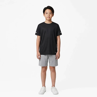BCG Boys' Run Grid Mesh Spring Short Sleeve T-shirt