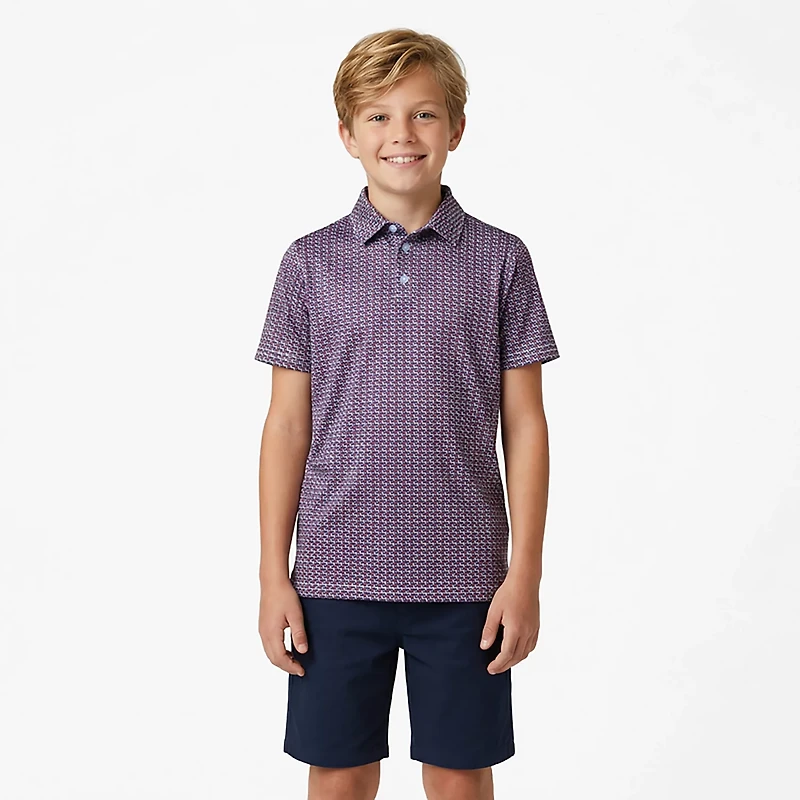 BCG Boys' Golf Texas Flag Print Polo Shirt