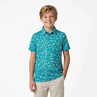 BCG Boys' Golf Tropical Print Polo Shirt
