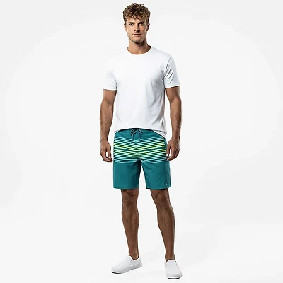 O'Rageous Men's Side Panel Retro Stripe Printed True Boardshorts 8 in.